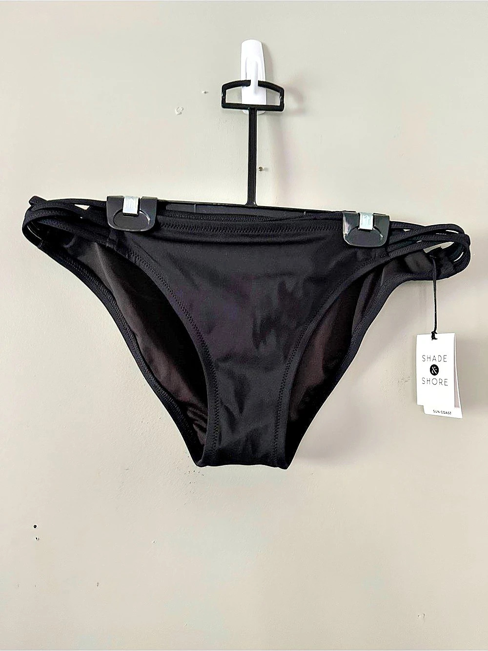 Shade & Shore Black Bikini Bottom Size Large NWT